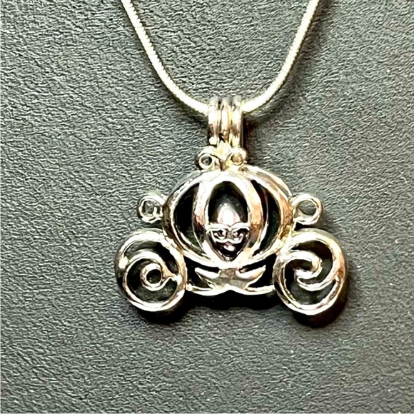 Silver Disney Cinderella Coach Pendant Necklace - Picture 2 of 5